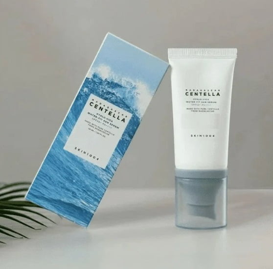 2 PACK - SKIN1004 Madagascar Centella Hyalu-CICA Water-fit Sun Serum SPF 50 PA++++, Organic Sunscreen, Moisturizing Sun Protection Essence, for All Skin Type, 15ml