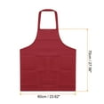 thumbnail image 2 of Unique Bargains 2pack Kitchen Cooking Aprons Polyester Art Aprons Pottery Apron Waterproof Artist Painting Apron Red, 2 of 5