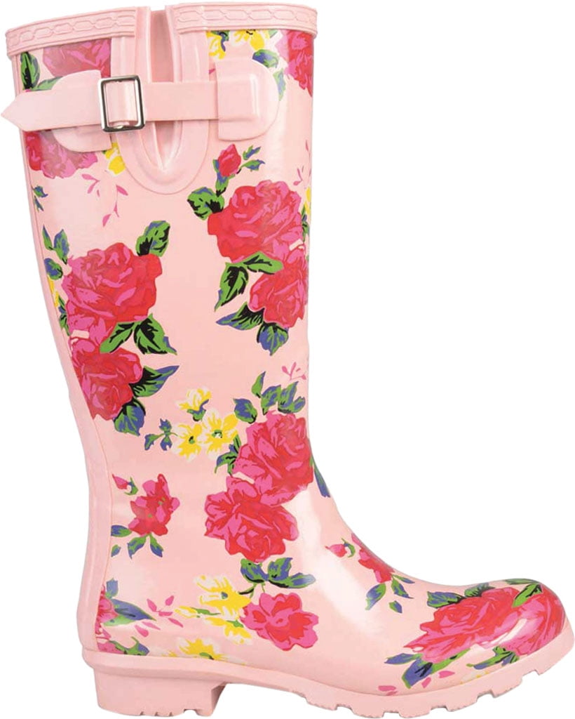 Women's Journee Collection Mist Mid Calf Rain Boot Pink Rubber 6.5 M