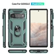 thumbnail image 3 of YEYKX for Google Pixel 6 Pro 6.7-inch Phone Case, Impact Resistant Metal Ring Magnetic Support Kickstand Drop Protector Cover for Google Pixel 6 Pro 6.7-inch,Green,For Google Pixel 6 Pro, 3 of 8