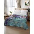 thumbnail image 2 of Spring Purple Flower Twim Size Flat Sheet, Wrinkleproof & Fadeproof Cooling Flat Bed Sheet Only, Retro Wall Seamless Garden Pastoral Breathable Soft Bedding Top Sheets 66 x 96 Inches, 2 of 8
