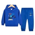 thumbnail image 2 of Karoyedx Outfits for Teen Boys Toddler Boy Clothes 1-5T Outfits Soft Solid Sweatshirt and Pants Sets Fall Winter Sweatsuit 2Pcs Long Sleeve Kids Clothing Blue Size,4-5 Years, 2 of 5
