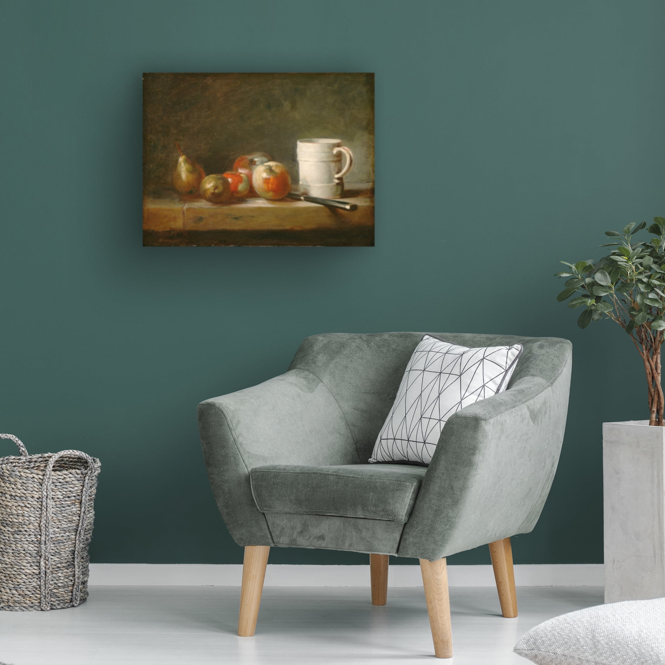 Jean-Baptiste Simeon Chardin 'Still Life with a White Mug, c. 1764' Canvas Art - 24 x 18 Inches