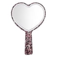 thumbnail image 2 of Mirror de Mano de Dhinestone, Deslumbrante Lindo Espejo de Corazón de Diamantes de Diablo de Diamantes de Diablo., 2 of 7