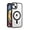 Black, variant on MT Series Clear Magnetic Case for iPhone 14 with Additional Tempered Glass Screen Protector - Dark Purple