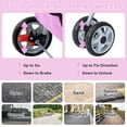 thumbnail image 2 of XF XINFENG Pet Stroller, 4 Wheel Portable Foldable Cat Dog Stroller Travel Carrier for Small Medium Dogs & Cats, 33 lbs Capacity Jogger Stroller with Cup Holder & Storage Basket, Pink, 2 of 8