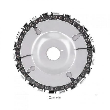 

Tebru Woodworking Accessories Chain Disc 4-Inch 22-Teeth Chain Disc Woodworking Angle Grinder Accessories Woodslotting Saw Blade