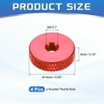 thumbnail image 2 of Uxcell 4 Pcs Knurled Thumb Nuts, M4 x 14 mm x 4 mm Female Aluminum Flat Through Hole Lock Adjusting Nuts Handle Knob Fasteners for 3D Printer Parts, Machine, DIY, Wine Red, 2 of 6
