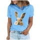 thumbnail image 2 of Tops de Cuello Alto para las Mujeres Amante Impreso Camiseta Cuello Redondo Manga Corta, Poliéster Spandex, 2 of 7