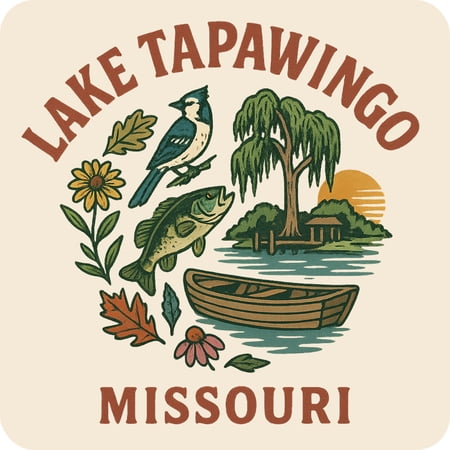Lake Tapawingo Missouri Keepsakes Souvenir Vinyl Sticker – Destination Travel Keepsake Collectible (3-Inches Wide)