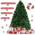 thumbnail image 4 of Costway 3Ft Pre-Lit Fiber Optic Artificial PVC Christmas Tree Tabletop w/ Plastic Stand, 4 of 9