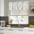 thumbnail image 4 of 2 Pack Valances for Window, Green Leaves Short Curtains for Kitchen Bedroom Living Room, Summer Botanical Elegant Farmhouse Rod Pocket Small Window Treatment Valance Drapes 54 x 18 Inch, 4 of 8
