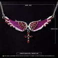 thumbnail image 3 of Antique Women Rhinestone Angel Wing Cross Necklace Crystal Jewelry Gift, 3 of 9