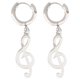 thumbnail image 1 of 1 Pair Musical Symbol Dangle Earrings Cool Hip Hop Earrings Men Ear Jewelries, 1 of 4