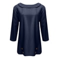 thumbnail image 5 of Womens Clothing Kelon Ladies Tops and Blouses Long Sleeve Crewneck Button Boho Tops Summer Outfits 2026 Fashion Clothing Blouses, S, 5 of 5