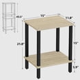 thumbnail image 3 of End Table, Set of 2, Side Table, Nightstand, 2-Tier Storage Shelf, Sofa Table for Small Space, Living Room, Bed Room, 3 of 15
