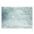 thumbnail image 1 of Winter Cutting Board, Christmas Image Snow and Frosted Tree Snowflakes Winter Season Illustration, Decorative Tempered Glass Cutting and Serving Board, Large Size, Slate Blue White, by Ambesonne, 1 of 1