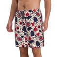 thumbnail image 2 of KLL Barbeque1 Men's Casual Summer Beach Shorts Hawaiian Shorts with Pockets-Large, 2 of 5