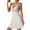 White, variant on Women Lace Satin Slip Dress V Neck Adjustable Strap Backless Nightgown