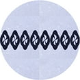 thumbnail image 1 of Ahgly Company Indoor Round Patterned Lavender Blue Area Rugs, 6' Round, 1 of 6