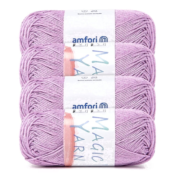 NORVIAN 4 Skeins Bamboo Cotton Blend Yarn with Fluid Drape, #2 Fine Weight, Each 50g(1.76oz), 120m(131yds)