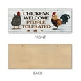 thumbnail image 2 of WIRESTER (2 Pack) Rectangle Wooden Hanging Sign Plaque with Rope For Decorative Room Door Wall Home House Office - Chickens Welcome People Tolerated, People Keep Out, 2 of 6
