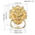 thumbnail image 2 of Uxcell 1 Pack Lion Head Pulls Knob, 6 Inch Zinc Alloy Vintage Lion Door Handle, Gold, 2 of 7