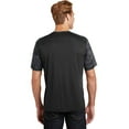 thumbnail image 2 of Sport-Tek ®  Camohex Colorblock Tee. St371 3Xl Black/ Iron Grey, 2 of 3