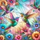 thumbnail image 1 of 5D DIY Taladro Diamante Pintura Flores Colibrí Kit 30x30cm, 1 of 9