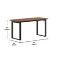 thumbnail image 4 of Emma + Oliver 60x24 Dining or Gaming Table with Double Sided Laminate Table Top and Heavy Duty U-Frame Steel Base, Walnut, 4 of 9