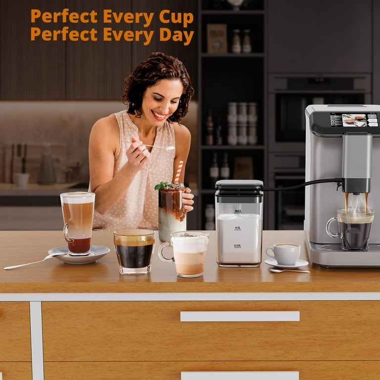 Towallmark 8 In 1 Fully Automatic Espresso Machine, 20 Bar Pressure Coffee  Maker With TFT Touchscreen, 15 Adjustable Grind Levels, Removable Water  Tank, Cappuccino Maker - Walmart.com