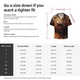 thumbnail image 5 of Goofa Cool Fire Lion Printed Men's Casual Short-sleeved Shirt,Lightweight Breathable Button-down,Summer Casual men's top,Versatile Fashion shirt-Large, 5 of 7