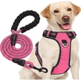 thumbnail image 1 of Rose - Arnés antitirones para perros medianos y grandes, ajustable, de tejido Oxford reflectante para un fácil control, incluye una correa resistente de regalo (talla M para perros grandes de 7 a 18 p, 1 of 5