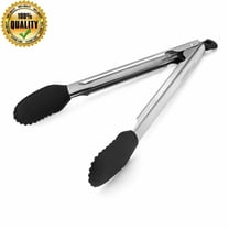 11-Inch Silicone Tip Locking Tongs Heat-Resistant Stainless Steel Kitchen Tool
