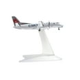 thumbnail image 3 of Saab 340 Commercial Aircraft "Crossair" (HB-AKN) White with Tail Graphics 1/200 Diecast Model by Herpa, 3 of 6