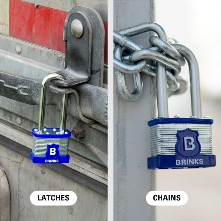 Brinks Laminated Steel 44mm Keyed Padlock with 2in Shackle