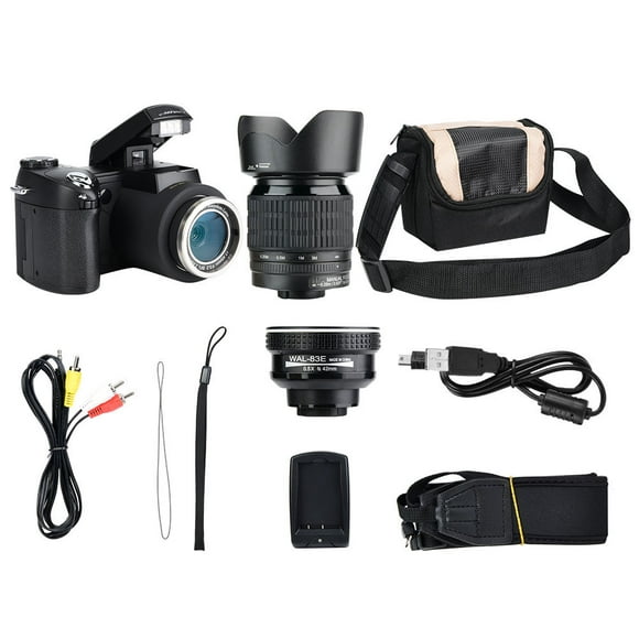 Fugacal Caméscope D7100 HD 33MP 3 LCD 24X ZOOM LED Numérique DSLR Appareil Photo Caméscope, Appareil Photo