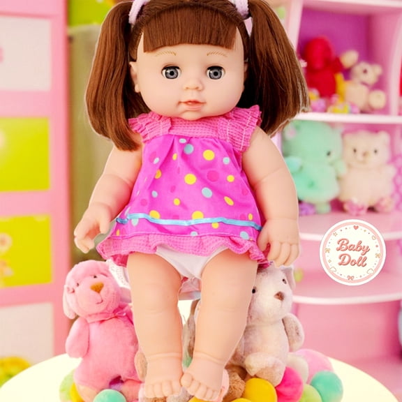 Reborn Baby Doll, Real Life Soft Newborn Doll with Outfit, Realistic Cute Pretend Play Dress Up Early Educational Toy, Soft Safe Vinyl Rubber Doll, Christmas Birthday Gift for Kids 3