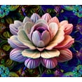 thumbnail image 2 of Flower Frenzy - Intricate Flower Canvas Wall Art, 2 of 2