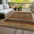 thumbnail image 6 of Addison Rugs Chantille Indoor/Outdoor Transitional Stripes Chocolate Washable Rectangle Rug, 5' x 7'6", 6 of 6
