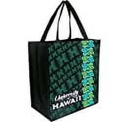 K Chang Hawaii University Eco Tote Bag UH Floral Pattern Black, Green One Size