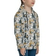thumbnail image 3 of Fotbe Llama and Cactus1 Pattern Youth Pullover Hooded Sweatshirt, Boys Hoodie, Kangaroo Pocket Hoodie for Kids Girls -X-Large, 3 of 6