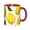 Red, variant on Mushroom Coffee Mug Fun Custom Ceramic Mugs 11oz Black