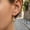 F294-C, variant on 18K Gold-Plated Stainless Steel Sparkling CZ Turtle Drop Hoop Earrings - Chic & Playful for Every Look