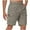 Gray, variant on Ynynloco Men's Casual Stretch Cargo Shorts Classic Solid Drawstring Elastic Waist Summer Work Short with Multi Pockets