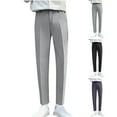thumbnail image 4 of ZQUUVOU Men's Dress Pants Solid Color Pocket Casual Straight Leg Pants Gray, 4 of 4