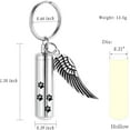thumbnail image 2 of Cremation Jewelry Paw Print Urn Keychain for Human Ashes Cat Dog Memorial Kepsake Jewelry for Women Men, 2 of 7
