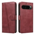 thumbnail image 7 of Designed for Google Pixel 9 Pro XL Wallet Case, Vintage PU Leather Stand Credit Card Holders Slots Lanyard Flip Folio Cover Case Full Body Protection Compatible with Google Pixel 9 Pro XL, Winered, 7 of 7
