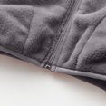 thumbnail image 5 of AUNVITO Girls & Boys 2-11Y Fleece Jacket Soft Coral Plush Stand Collar Zipper Casual Lightweight Winter Outerwear, 5 of 6