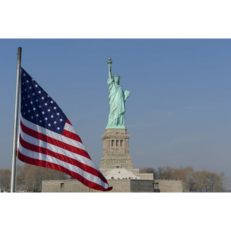 LAMINATED POSTER Flag United States Statue Of Liberty Nation Poster Print 24 x 36